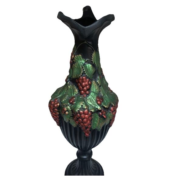 Vintage Arnels Pottery Greek Majolica Classical Style Cascading Grape Pitcher - Picture 7 of 8